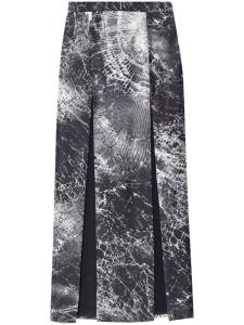 Юбка с абстрактным принтом Alexander McQueen, черный
