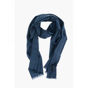 Однотонный шарф с бахромой Ermenegildo Zegna, Blue