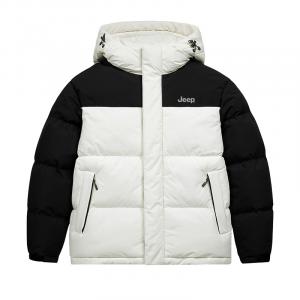 Jeep Утепленная куртка с капюшоном и длинными рукавами унисекс, Ecru