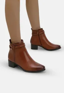 Ковбойские/Байкерские ботильоны Elara, Braun