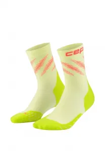 Спортивные носки run edt эллиптической формы средней высоты Cep, Lime Neon/Coral