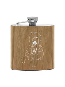 Mr. & Mrs. Panda Фляжка с букетом из цветов выдры без надписи, коричневого цвета