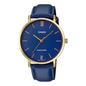 Часы CASIO DRESS Series All-match Pointer Men's Quartz Waterproof Mens Blue Analog, синий