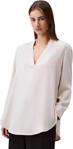Женская свободная блузка Calvin Klein с V-образным вырезом, Parchment