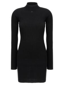 Платье 'Solar Light Rib' Courrèges, черный