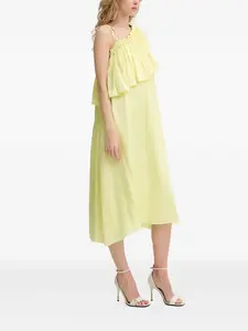 Платье миди на одно плечо с оборками Bruuns Bazaar, желтый