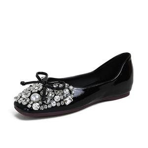 Lan Miao Женские повседневные туфли на один каблук черные, цвет Black