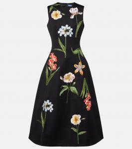 Платье миди Cleo с цветочным принтом Leo Lin, Botanical Print Ebony