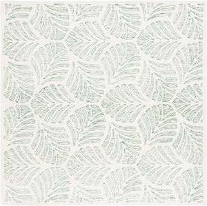 Ковер SAFAVIEH, 92 x 92 см, Jardin Collection, Ivory & Green, ручной работы из шерсти, цветочный дизайн, идеально для гостиной, столовой, спальни (JAR729Y)