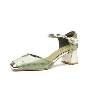 TATAYA Женские туфли на высоком каблуке абрикосовые, серебристо-зеленые, цвет Green