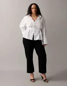 Черные удобные эластичные прямые джинсы с защипами до щиколотки ASOS DESIGN Curve