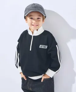 Пуловер с флисовой подкладкой и застежкой-молнией до середины груди Ever Closet, цвет Black