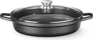 Кастрюля с антипригарным покрытием, , 4,3 л, черная, 425 x 332 x (В) 70 мм HENDI