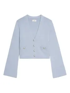 Кашемировый кардиган с широкими рукавами Zadig&Voltaire, синий