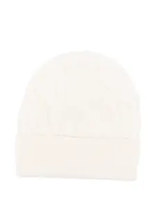 Шерстяная шапка вязаная косичками Gran Sasso, белый