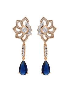 Faina Женские серьги-подвески золотого и королевского синего цвета