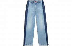 Прямые джинсы martial с завязками DIESEL, светло-голубой