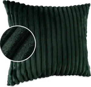 Декоративная подушка LILLI BIG CORD велюровая на молнии 50x50 см однотонная изумрудная диванная подушка, простая в уходе