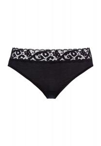 Женские кружевные хлопковые трусы Moments HANRO, черный
