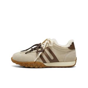 Амортизирующие противоскользящие износостойкие повседневные туфли низкие женские BELLE, априкот-Thin Fleece