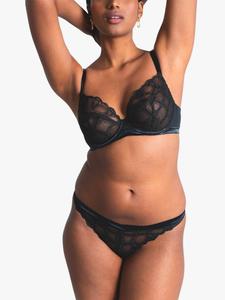 Смежные кружевные трусики танга Maison Lejaby, Noir