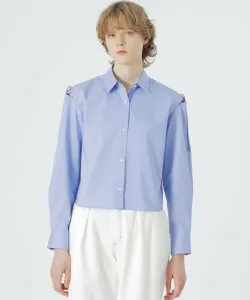 Рубашка с вырезом на плече Loveless, цвет Saxe Blue