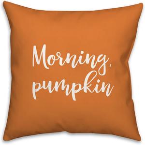 Creative Products Декоративная подушка Утренняя тыква с мягким пушистым чехлом оранжевого цвета Orange