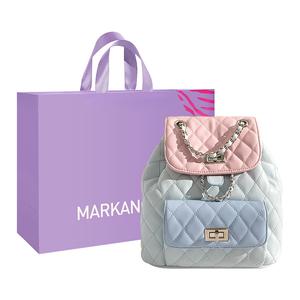 Рюкзак PU средний размер женский белый черный розовый MARKANGARO, черный, маленький