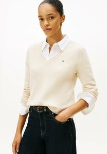 Джемпер Tommy Hilfiger V-NECK SOFT, Heather Oatmilk/Beige