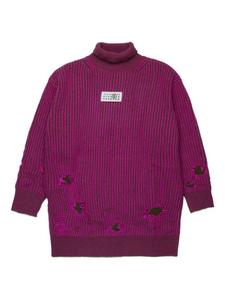 MM6 Maison Margiela Kids шерстяное платье, розовый