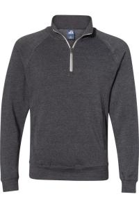 Толстовка J. America Triblend с застежкой-молнией на четверть длины, цвет black triblend