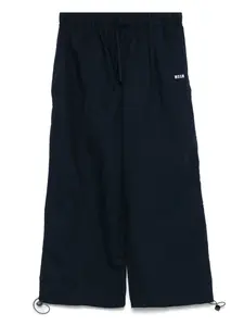 Спортивные брюки с вышитым логотипом Msgm Kids, синий