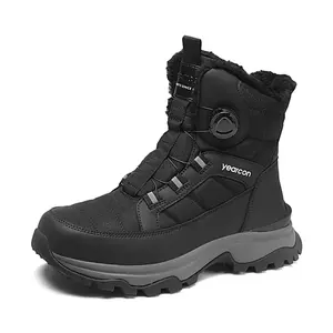 YEARCON Мужские повседневные зимние ботинки для улицы черные, цвет Black