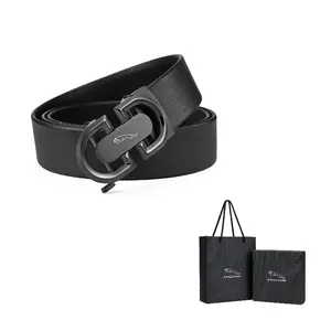 JAGUAR Кожаный ремень мужской, Gunmetal