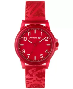 Детские часы Rider с красным силиконовым ремешком, 36 мм Lacoste, red