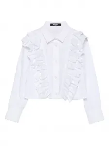 Рубашка с оборками Balmain Kids, белый