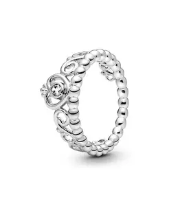 Кольцо-Корона принцессы с кубическим цирконием Pandora, silver