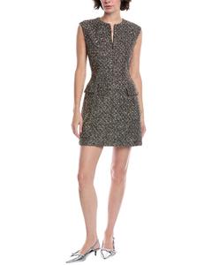 Rag & bone Тина Линтон Мини-платье из шерстяной смеси, серебряный