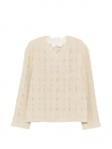 Джемпер Desi с V-образным вырезом Sefr, бежевый