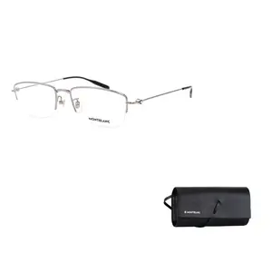 MONTBLANC Мужские очки прямоугольные металлические серые, Metal Gray