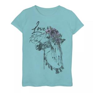 Футболка с изображением лошади для девочек 7–16 лет «Любовь с первой поездки» Licensed Character