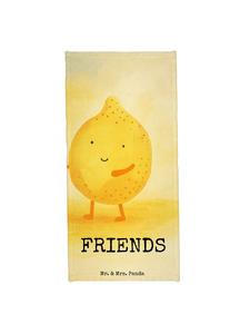 Mr. & Mrs. Panda Спортивное полотенце «Лучшие друзья: лимонный дизайн с   » белого цвета