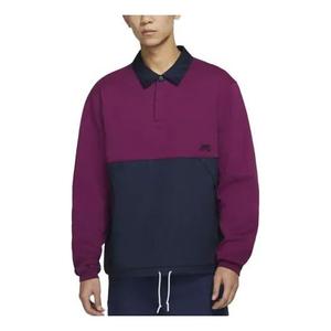 Худи Nike Colorblock Fleece polo Couple Style Purple DJ6082-610