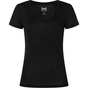 Женская футболка Sierra140 с V-образным вырезом Super.Natural, черный