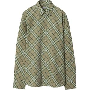 Клетчатая хлопковая рубашка Burberry, зеленый