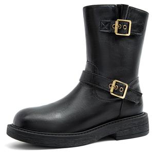 Женские Ботинки Челси Черный/Хаки OMS, Коричневый [Минимализм]