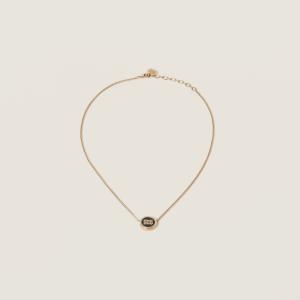 Металлическое ожерелье MIU MIU, черное