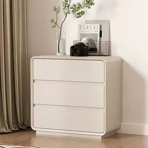 Yu Senyi Комод 50х40х63 см для спальни из массива дерева с лаковым покрытием, настенный, 3 ящика, готов к сборке