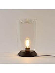 Настольная лампа Cruet E27 с выключателем, прозрачное стекло s.LUCE