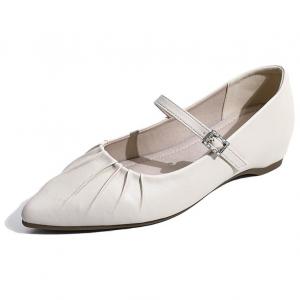 Туфли Мэри Джейн на массивном каблуке для женщин Zomila, White